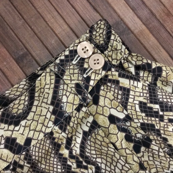 Ann May Silk Snake Print Lined Trousers Slacks - Picture 5 of 6